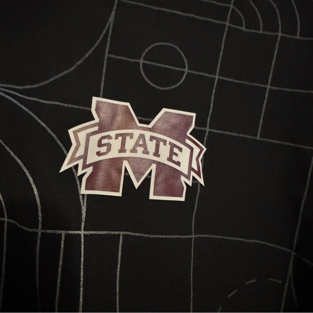 Adidas Jacket Featuring Mississippi State Logo Black And White Adult LT - Picture 2 of 8
